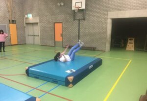 Valtraining vallen op mat