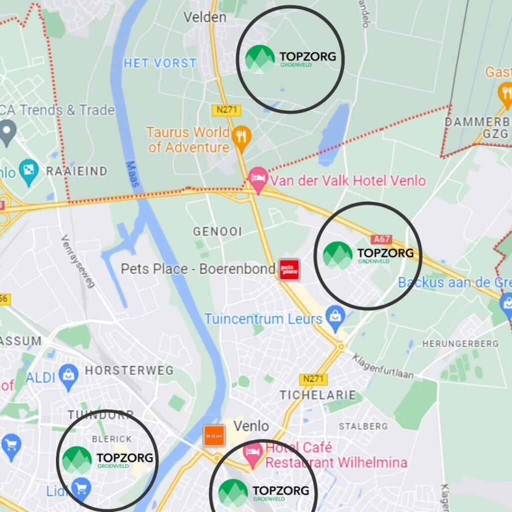 Verschillende locaties